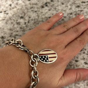 Tiffany 2001 American flag silver bracelet